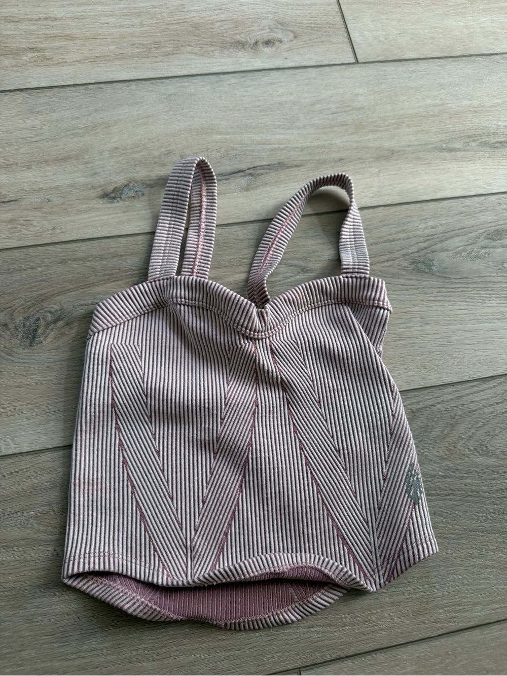 Free People Pink and White Striped Cami Top